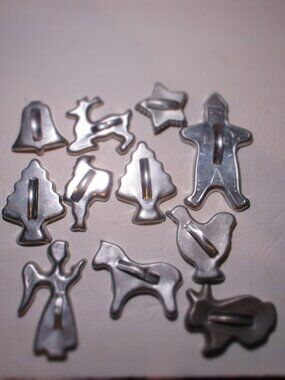 11 Vintage tin cookie cutters